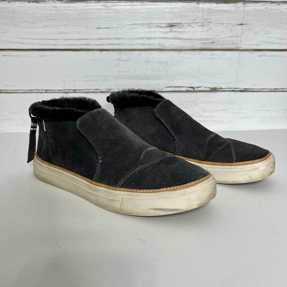 Toms Paxton Grey Suede Slip On Sneaker Shoe Size 8.5 - Picture 10 of 10